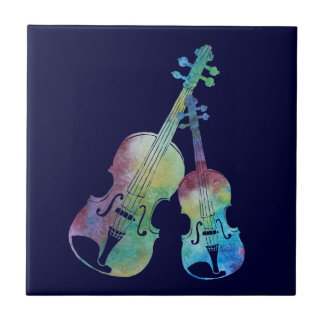 Rainbow Violin and Viola Tile