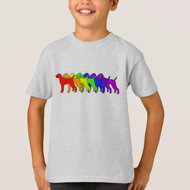 Rainbow Vizsla T-Shirt (Front)