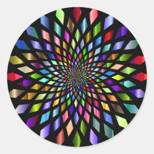 Rainbow Vortex Classic Round Sticker