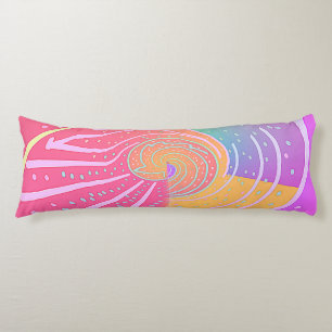 Rainbow Vortex Swirl Body Pillow