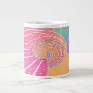 Rainbow Vortex Swirl  Large Coffee Mug