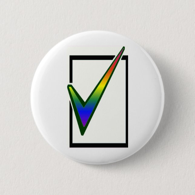 rainbow vote 2 inch round button (Front)