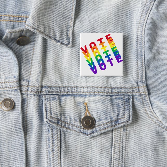 Rainbow Vote Square Button (In Situ)