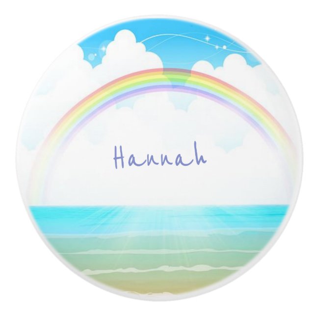 Rainbow” w/Name Ceramic Knob (Front)