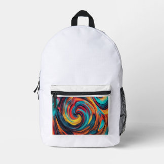 Rainbow Wanderlust Printed Backpack