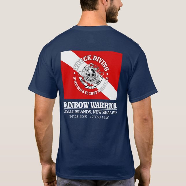 Rainbow Warrior (best wrecks) T-Shirt (Back)