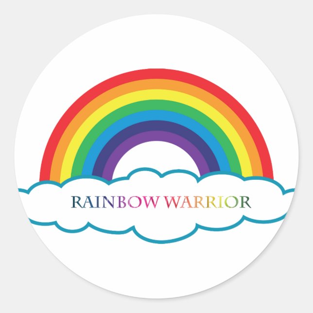 Rainbow Warrior collections Classic Round Sticker (Front)