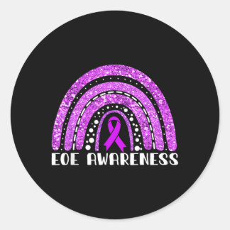 Rainbow Warrior Eoe Awareness Classic Round Sticker
