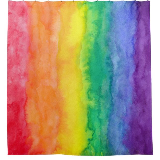 Rainbow Wash Shower Curtain (Front)
