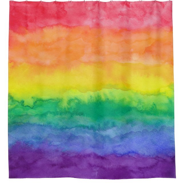 Rainbow Wash Shower Curtain H (Front)