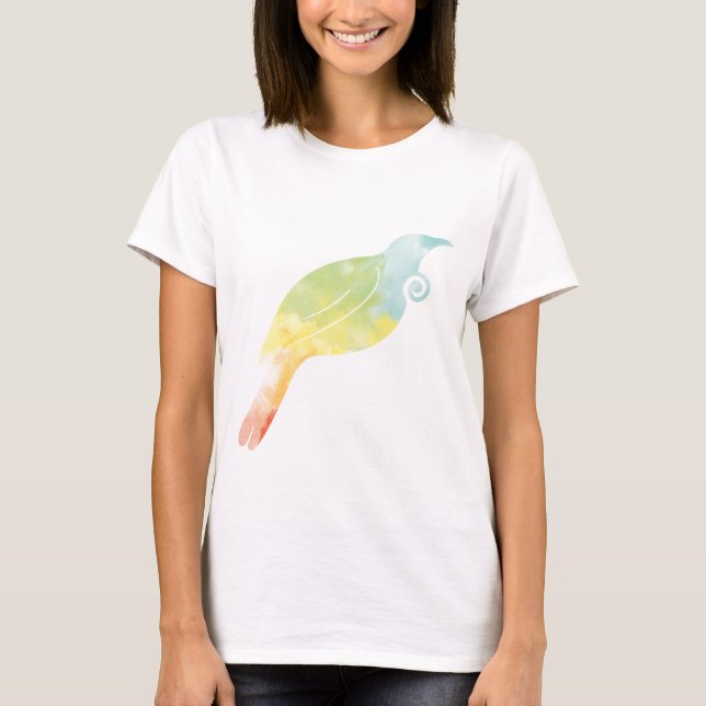Rainbow Water Color Tui T-Shirt (Front)