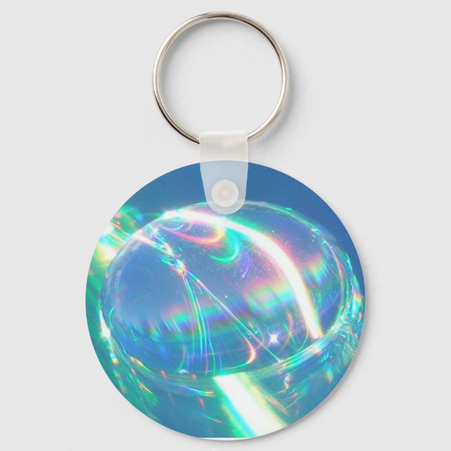 Rainbow Water Drop Keychain (Front)