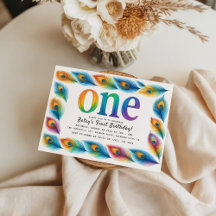 Rainbow Watercolor 1st Birthday | Colorful Baby 