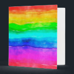 Rainbow Watercolor Binder<br><div class="desc">Rainbow Watercolor
Create eye-catching Avery Custom Signature Binders for the office and home. Showcase your business with custom client binders,  proposals and reports,  or design unique wedding albums,  recipe books and photo albums.</div>