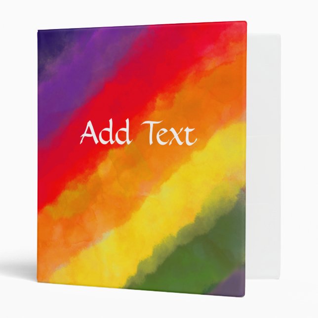 Rainbow Watercolor Custom Binder (Front/Inside)