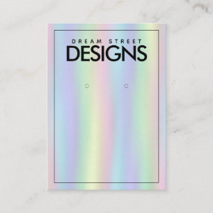 Rainbow Watercolor Earring Display Card