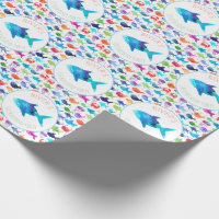 Rainbow Watercolor Fish Under The Sea Party