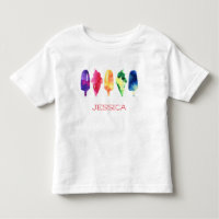 Rainbow Watercolor Ice Cream Popsicle Personalized