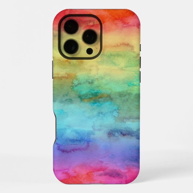 Rainbow Watercolor iPhone Case (Back)