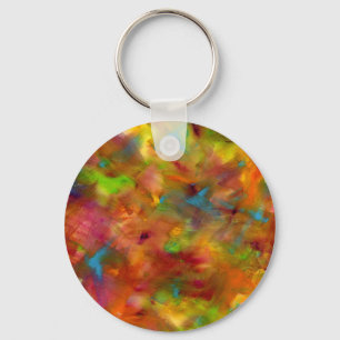Rainbow Watercolor Keychain