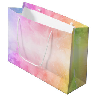 Rainbow Watercolor Large Gift Bag