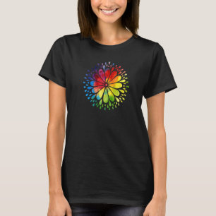 Rainbow Watercolor Mandala for Peace Relaxation Me T-Shirt