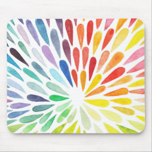 Rainbow Watercolor Mouse Pad, new Pad