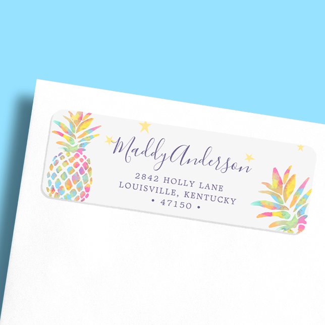 Rainbow Watercolor Pineapple Tropical Custom (Creator Uploaded)