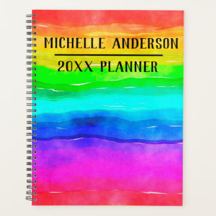 Rainbow Watercolor Planner