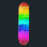 Rainbow Watercolor Skateboard<br><div class="desc">Rainbow Watercolor
Whether you’re doing grinds on the half-pipe or kickflips in the street,  this competition shaped board has supreme pop! Our decks are made of the best quality hard-rock maple and with our one-of-a-kind printing process; you get the best skateboard available in the world.</div>