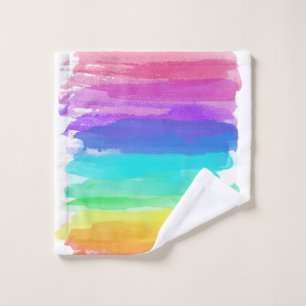 Rainbow watercolor wash cloth