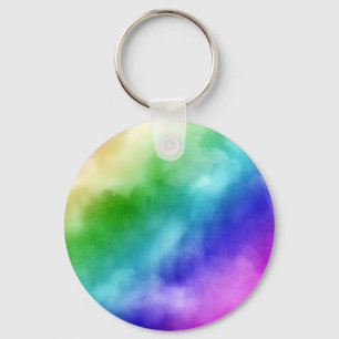 Rainbow Watercolors Keychain