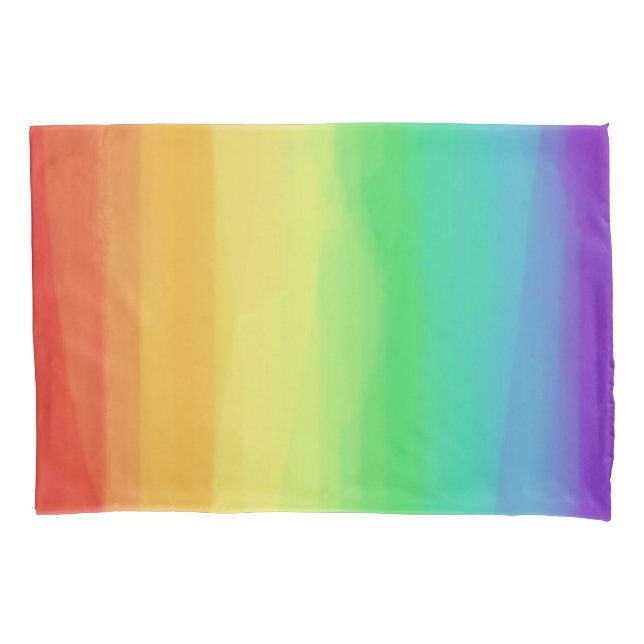 Rainbow Watercolors Pillowcase (Front)