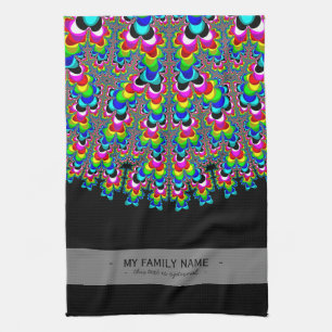 Rainbow Waterfall - Fractal Art Kitchen Towel