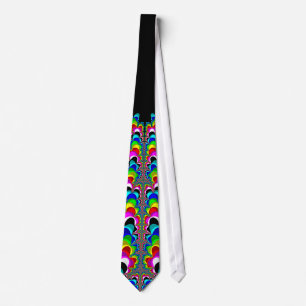 Rainbow Waterfall - Fractal Art Tie