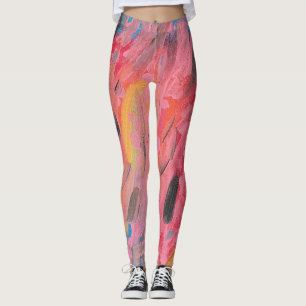 Rainbow Waterfall Painting Leggings
