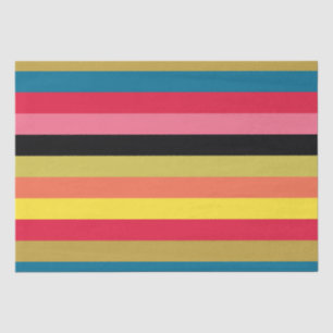 Rainbow Waterfall Stripes Tissue Paper