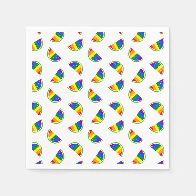 Rainbow Watermelon Pattern Napkin (Front)
