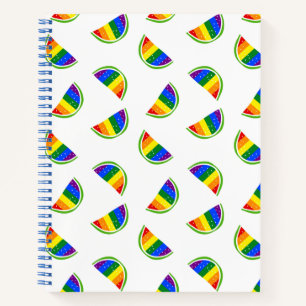 Rainbow Watermelon Pattern Notebook