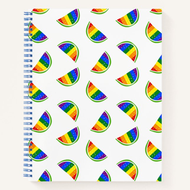 Rainbow Watermelon Pattern Notebook (Front)