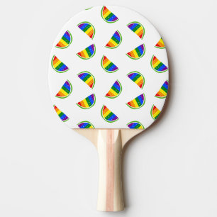 Rainbow Watermelon Pattern Ping Pong Paddle