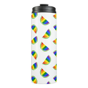 Rainbow Watermelon Pattern Thermal Tumbler