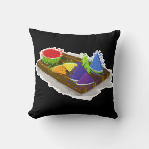 Rainbow Watermelon Throw Pillow