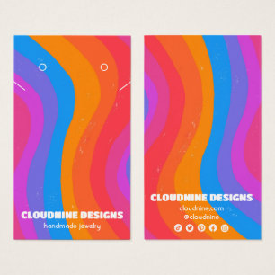 Rainbow Wave Earring Necklace Jewellery Display Ca