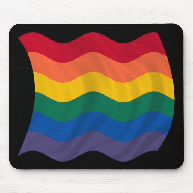Rainbow Wave Mouse Pad (Front)