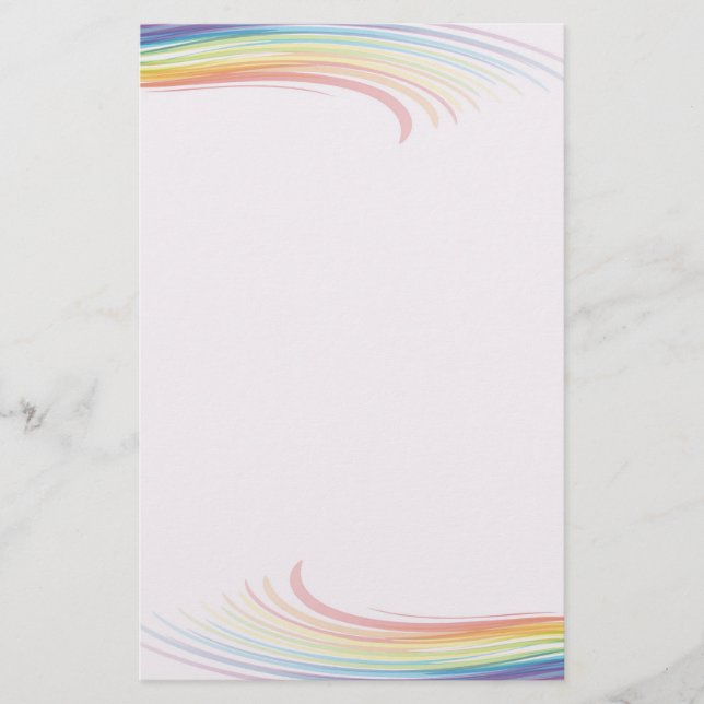 Rainbow wave stationery (Front)