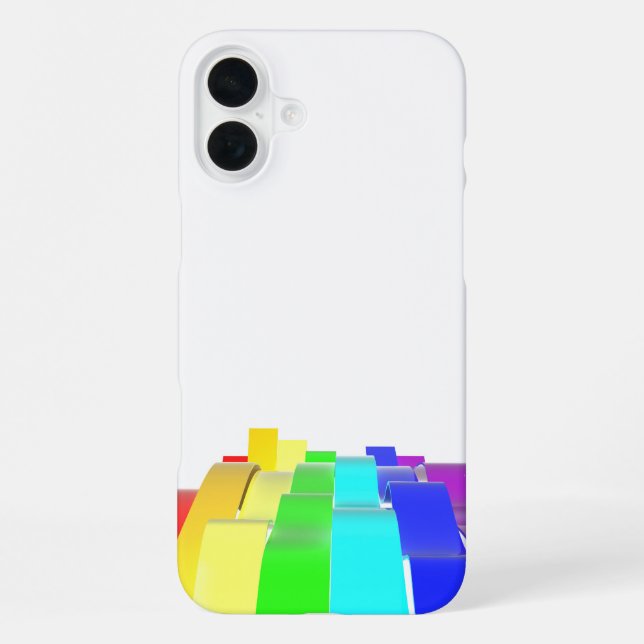 Rainbow waves iPhone case (Back)
