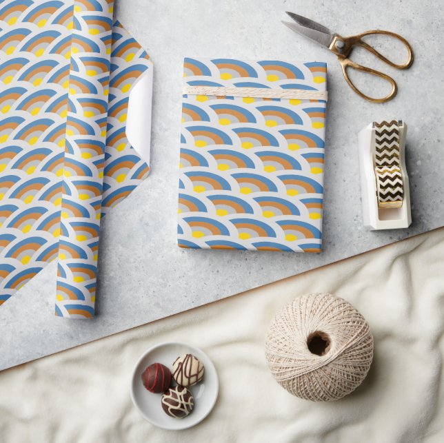 rainbow Waves mineral Wrapping Paper (Crafts)