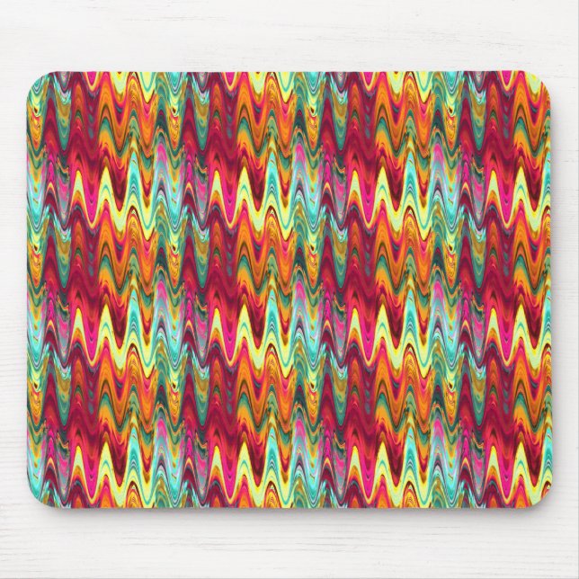 Rainbow Waves Mouse Pad (Front)