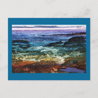 Rainbow waves postcard